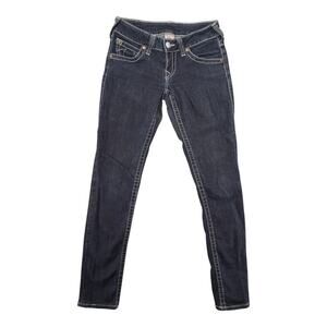 True Religion Brand Jeans Women’s 28 Made in USA Dark Wash Flap Pocket Skinny